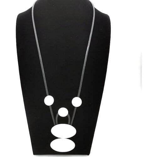 YD&YDBZ New Leather Rope Jewelry Choker Necklace For Women Punk Style Geometry Silicone Rubber Necklaces Clothes Decoration Gift