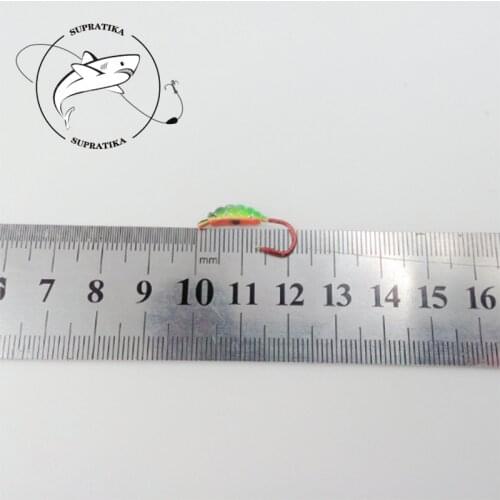 Winter 3D Simulation Eyes Swimbait Fishing Sea Sand Silkworm Jig Head Hook Hard Bait With Sharp Single Hook 6pcs/set 1.4g/22mm