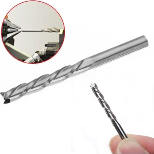 1Pcs 3 Flute End Mill Cutter 1/8" Shank CNC Router Bit Milling Cutter Metal Drilling Machine Tool End Mill For PVC Cutter