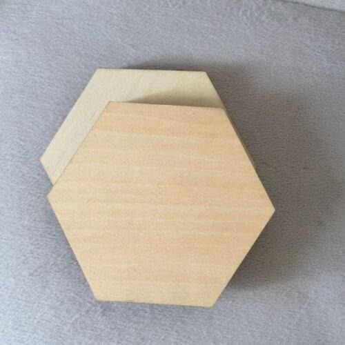 10*10cm 50pcs Wooden coasters Blank wood coasters, Hexagon coasters, Geometric wood coasters