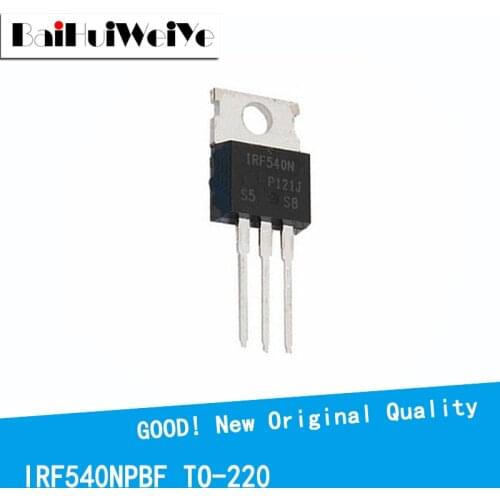 10PCS/LOT IRF540NPBF IRF540N IRF540 33V/100A TO-220 New and Original IC Chipset MOSFET MOSFT TO220