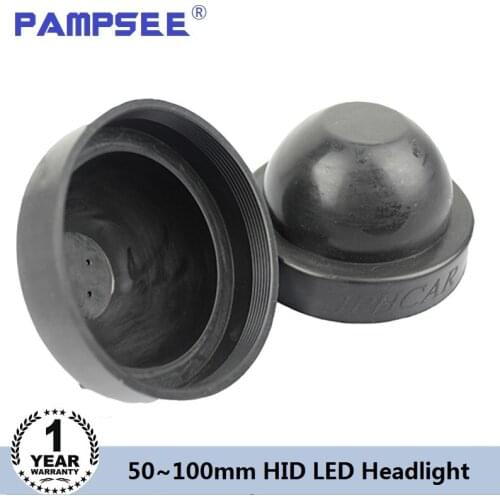 2Pcs Car Light For HID LED Headlight Dust Cover Rubber 100mm90mm80mm75mm50mm Waterproof Dustproof Sealing Headlamp Cover Cap