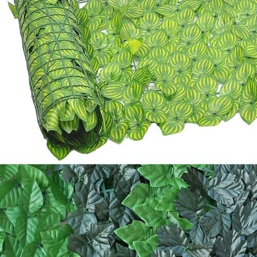 1x3m Artificial Ivy Leaf Hedge Screening Green Leaf Privacy Fence Screening Roll UV Fade Protected Privacy Artificial Fence