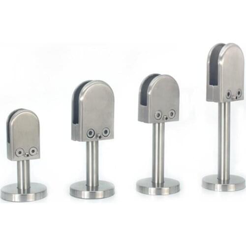 304 steel glass board holder basement feet standard off spacer Bathroom glass partition guardrail toilet feet stair Railings