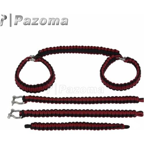 5 Color Rollbar Paracord Grab Handles With D-Ring Shackles For Jeep Wrangler TJ CJ JK LJ 2 Door 4 Door
