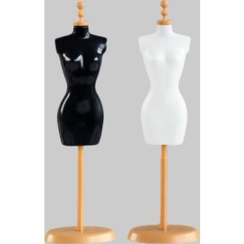 6Pcs 25cm Hanger Female Clothing Mannequin Wedding Dress Cake Ornament Black Window Model Doll Mini SM Toy D355