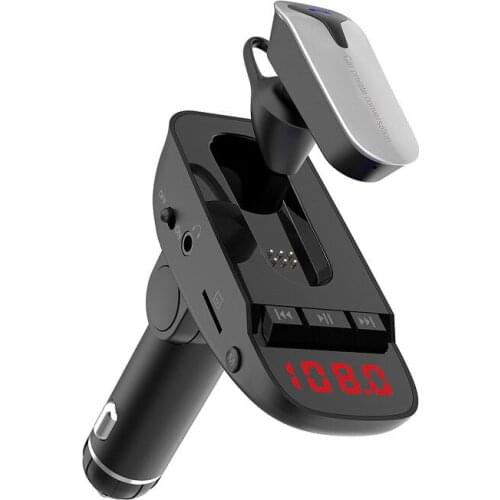 Car MP3 Player Fm Transmitter Modulator With Bluetooth Headset Car Display Bluetooth MP3 Dual USB