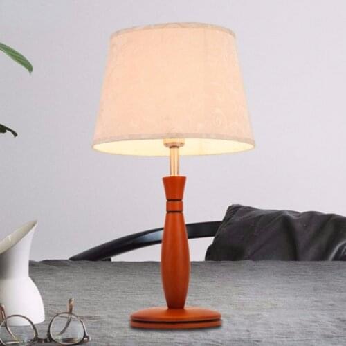 Free Shipping Modern Wood Table Lamp Bedside Lamp For Living Room Vintage Ornament Table Lamp Wooden Hotel Creative Table Lamp