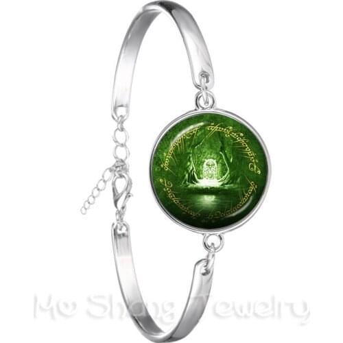 Life Tree Chain Bracelet Glass Cabochon Silver Plated Vintage Statement Bangle Fashion Men Women Jewelry Gift