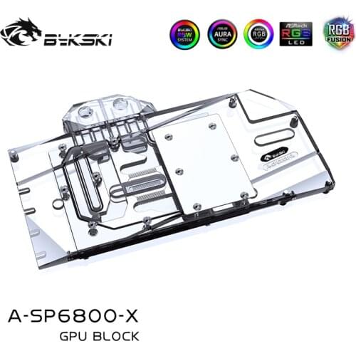 Bykski PC Water Cooling video Graphics card Cooler GPU water Block For Sapphire Radeon RX 6800 Nitro+ A-SP6800-X