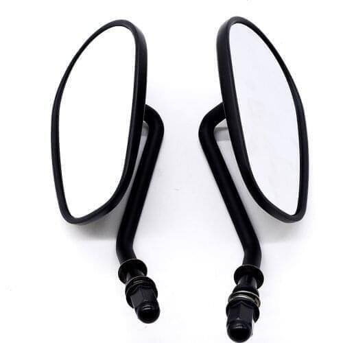 Black/Chrome Motorcycle Rear View Mirrors For SPORTSTER XL883 XL1200C Road King V-ROD Softail Fatboy Cruiser