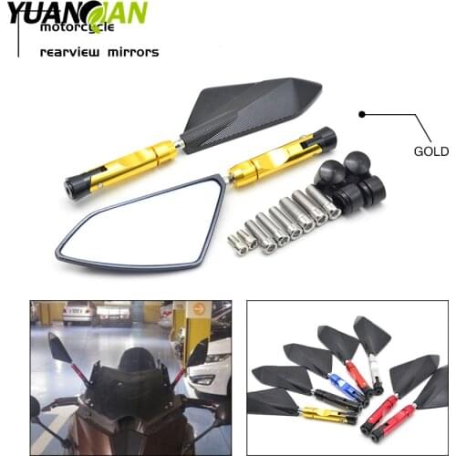 CNC Universal Motorcycle Mirrors Bigger Rearview Side Mirror For Kawasaki z800 z1000 Yamaha TMAX-500 tmax-530 250 390