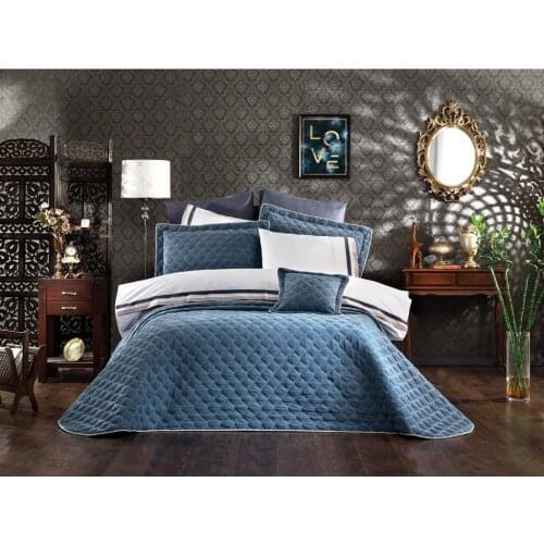 Dalyan Double Personality Nevresimli Bedclothes Oil Blue