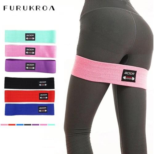 Yoga Elastic Resistance Bands Quality Anti-Slip Fitness Pull Ring Gym Squat Stretch Bandage Exercise Legs Hip Equipment X115B