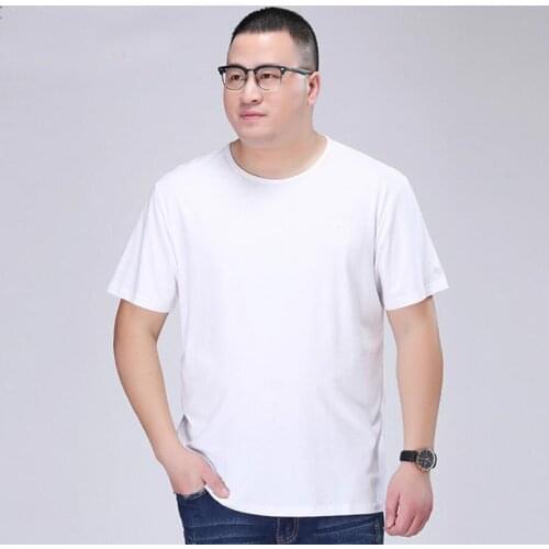 Mens Big T-Shirt Large Size 5XL 6XL 7XL 8XL 9XL 10XL 11XL 12XL 14XL 15XL Short Sleeve Round Neck Loose Casual Black Gray White