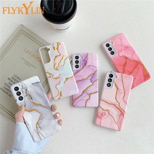 Gradient Marble Phone Case For Samsung A52 A72 A32 A12 5G A71 A51 A70 A50 S20 FE S20 S21 Plus Note 20 Ultra Soft Silicone Cover