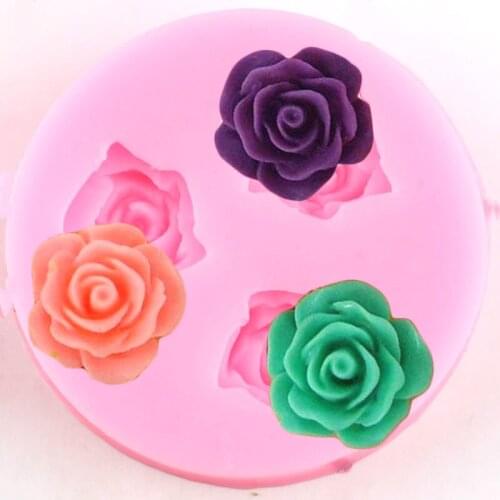 Rose Flower Silicone Mold 3D Craft Cupcake Fondant Cake Decorating Tools Candy Clay Chocolate Gumpaste Moulds