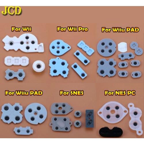 JCD 1Set For Nintend Wii / WIIU PAD / WII PRO for SNES SFC / NES PC Console Conductive Rubber Silicone Pads Buttons