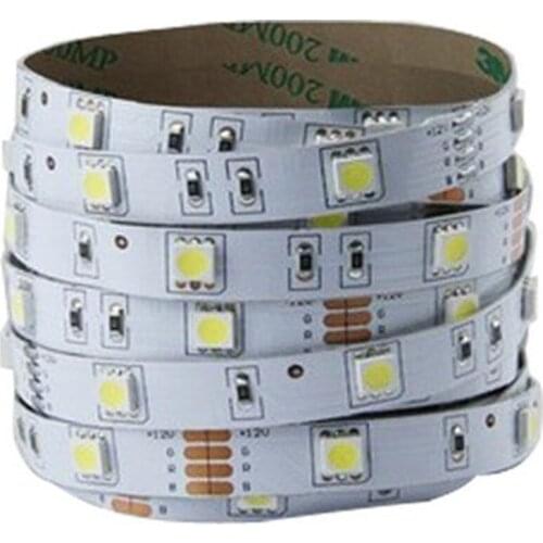 China Supplier 150leds 5M WW NW CW RGB 12V 24V LED LightIP20 IP65 IP68 Waterproof SMD5050 7.2W/M Flexible LED Strip