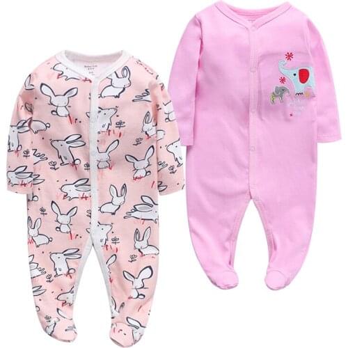 Newborn Baby Footed Pajamas Rompers Long-Sleeved baby boy girl clothes Set Infant Jumpsuit 12 M kids Clothing