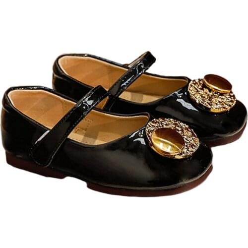 Girls Leather Shoes Spring Autumn Children Patent Leather Flat Princess Shoes Baby Girl Christmas Dress Shoes