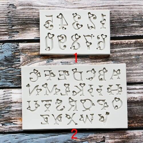 Beautiful Shape Number & Alphabet Silicone Cake Mold Fondant Cake Decorating Tools Baking Chocolate Candy Molds