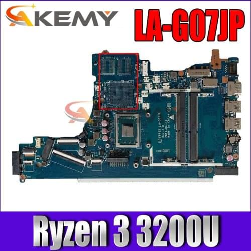 LA-G07JP For HP 15-DB 15-DX 255 G7 Laptop motherboard mainboard L46516-501 L46516-601 L46516-001 with Ryzen 3 3200U DDR4 GM