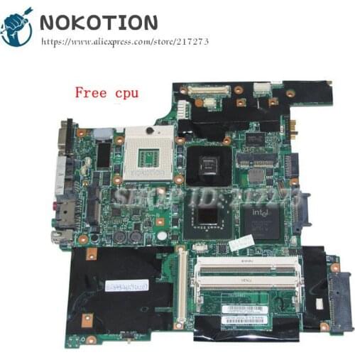 NOKOTION FRU 42W7649 For Lenovo Thinkpad T61 Laptop motherboard 14'' 965PM DDR2 NVS140M Discrete graphics Free cpu