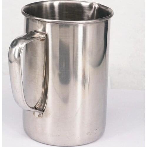 1000ml Chemistry Laboratory Stainless Steel Measuring Beaker Cup With Pour Spout