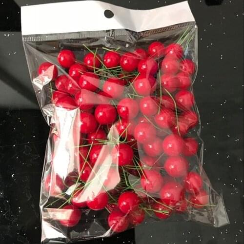 50/100 Pcs Red Mini Fake Fruit Artificial Flower Cherry Stamen Gifts For The New Year Christmas Pendant Tree Decorations Berry