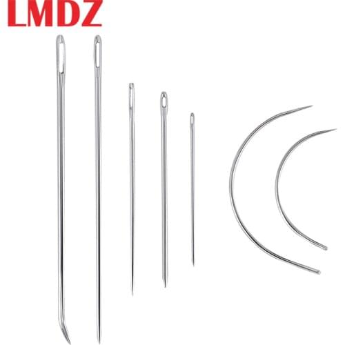 LMDZ 7Pcs Set Leathercraft DIY Leather Triangular Needles Leather fur Special Stainless Steel Shaped Pin Stitch Needlework Sewin