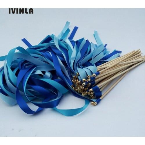 Newest 50pcs/lot Blue wedding wands for wedding decoration