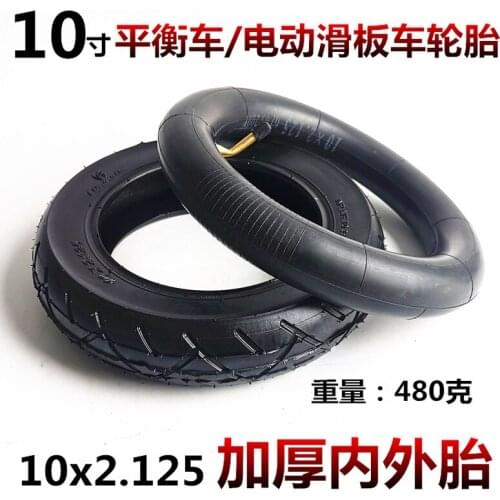10 Inch Electric Scooter Balance Car Inner Tube Pneumatic Tire 10x2 / 2.125 Butyl Rubber Inner Tube Thickened Outer Tube