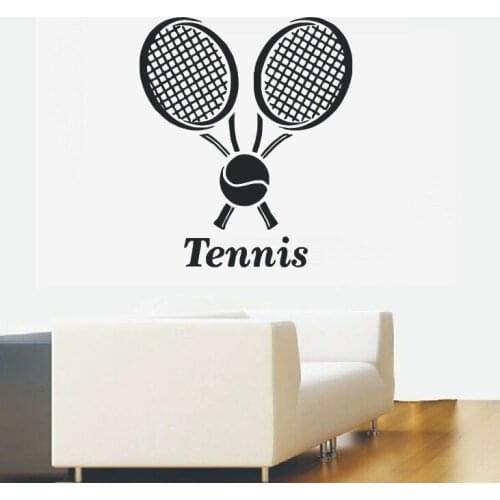 Tennis Sports Wall Decal Tennis Ball Wall Sticker Home Interior Design Art Removable Vinyl Tennis Wallpaper Boys Room Art AY997