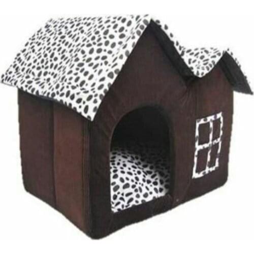 Removable Dog Beds Double Pet House Brown Dog Room Cat Beds Dog Cushion Luxury Pet Products 54 x 41 x 42 Cm