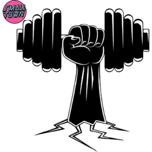 Small Town 15.7cm*17cm Fitness Creative Car-Styling Stickers Decals Vinyl Black/Silver S3-5386