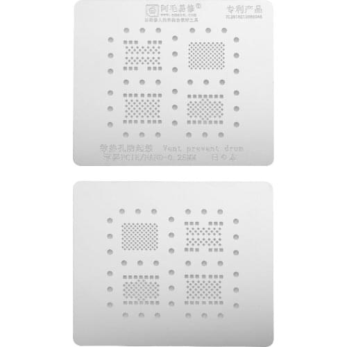 Steel 0.25mm BGA Reballing Stencils Plate for iPhone PCIE/NAND High Temperature Resistant