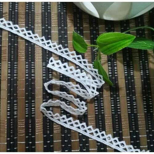 1Yards High Quality Lace Fabric Trim 1cm White Lace Guipure Cotton Lace Ribbon Trimmings For Sewing Accessories dentelle FR22