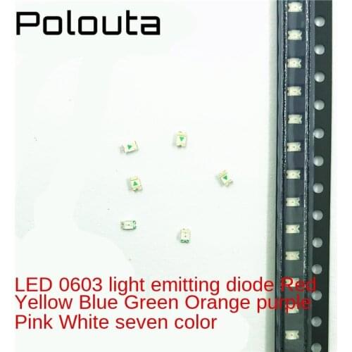 100 Pcs/lots Original LED Emitting Diode SMD 0603 Color LEDs Light Chip Beads For Strip Bulbs Spotlight Accessories Wholesale