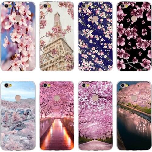 17H cherry blossom Silicone Soft Tpu Cover phone Case for xiaomi redmi 4a 6a 4x note 5a pro mi a1