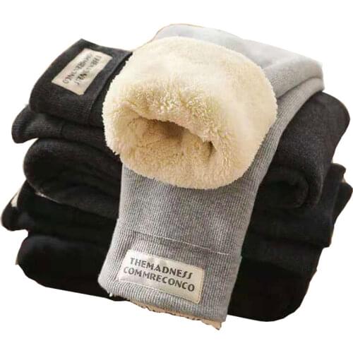 2021Girls Trousers Lambswool baby Thick Pants Kids Warm Leggings Winter Girl Cotton Trousers Children Clothes Outside Wear