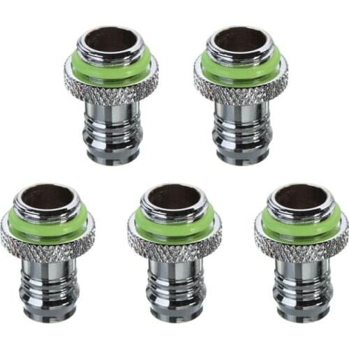 5Pcs Barb Fitting Water Cooling Radiator For G1/4 Chromed Copper Water-Cooled Heat Sink For Pc Computer