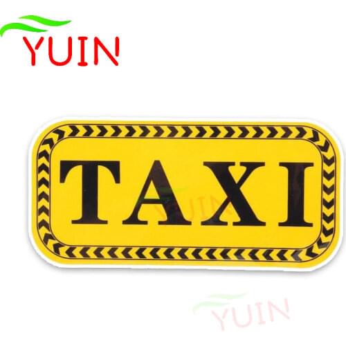 Car Sticker ELETTRONICA TAXI Cartoon Decals Fashion PVC Window Bumper Decoration Accessories Waterproof Motorcycle Decal 15*7cm