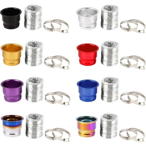 Auto Car Front Bumper Turbo Cold Air Intake Pipe Turbine Inlet Pipe Air Funnel Kit Universal Air Intake System Accessories Kit