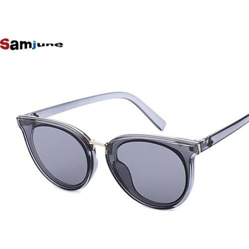 Samjune Oversized Mirror Sunglasses Women Cat Eye Sun Glasses Luxury Brand Colorful Men Eyewear