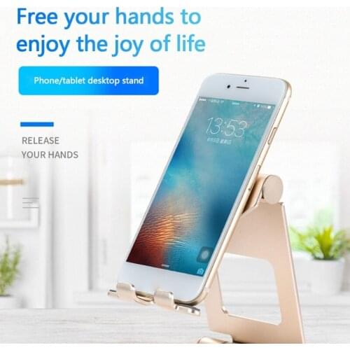 T3LB Dual Adjustable Stand Portable Phone Stand for Desk Adjustable Friendly Phone Holder for All Smartphone Tablet 3.5-10in