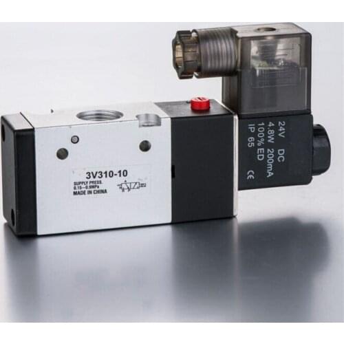 Solenoid Air Valve 3 Port 2 Position 1/4" BSP 3V310-10 24/110/220/380VAC NC
