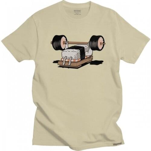 Classic Men Tshirt Sushi Gym Short Sleeve Pure Cotton T-shirt Crew Neck Graphic T Shirt Funny Japanese Food Tee Tops Clothing