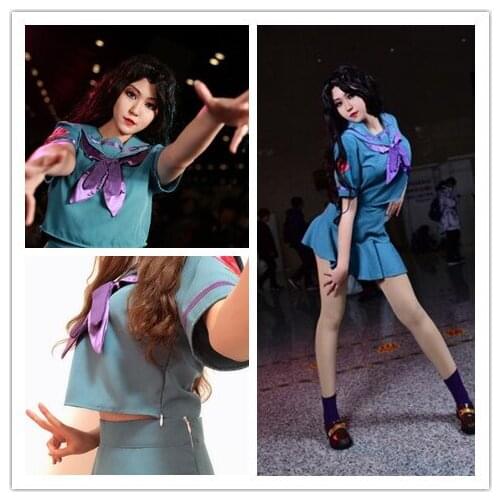 2017 Cosplay Costume JoJos Bizarre Adventure Yamagishi Yukako Cosplay Costume Uniforms Women Dresses Sailor Suits Costom Made