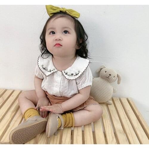 Newborn Infant Girl Summer Clothes Set Cuasl Japan Korean Style 100% Cotton Baby Girl Clothing Set T-Shirt+Pants Baby Outfits